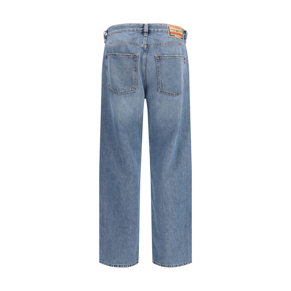 Diesel Blue Cotton Relaxed Fit Jeans - Luxe Marca