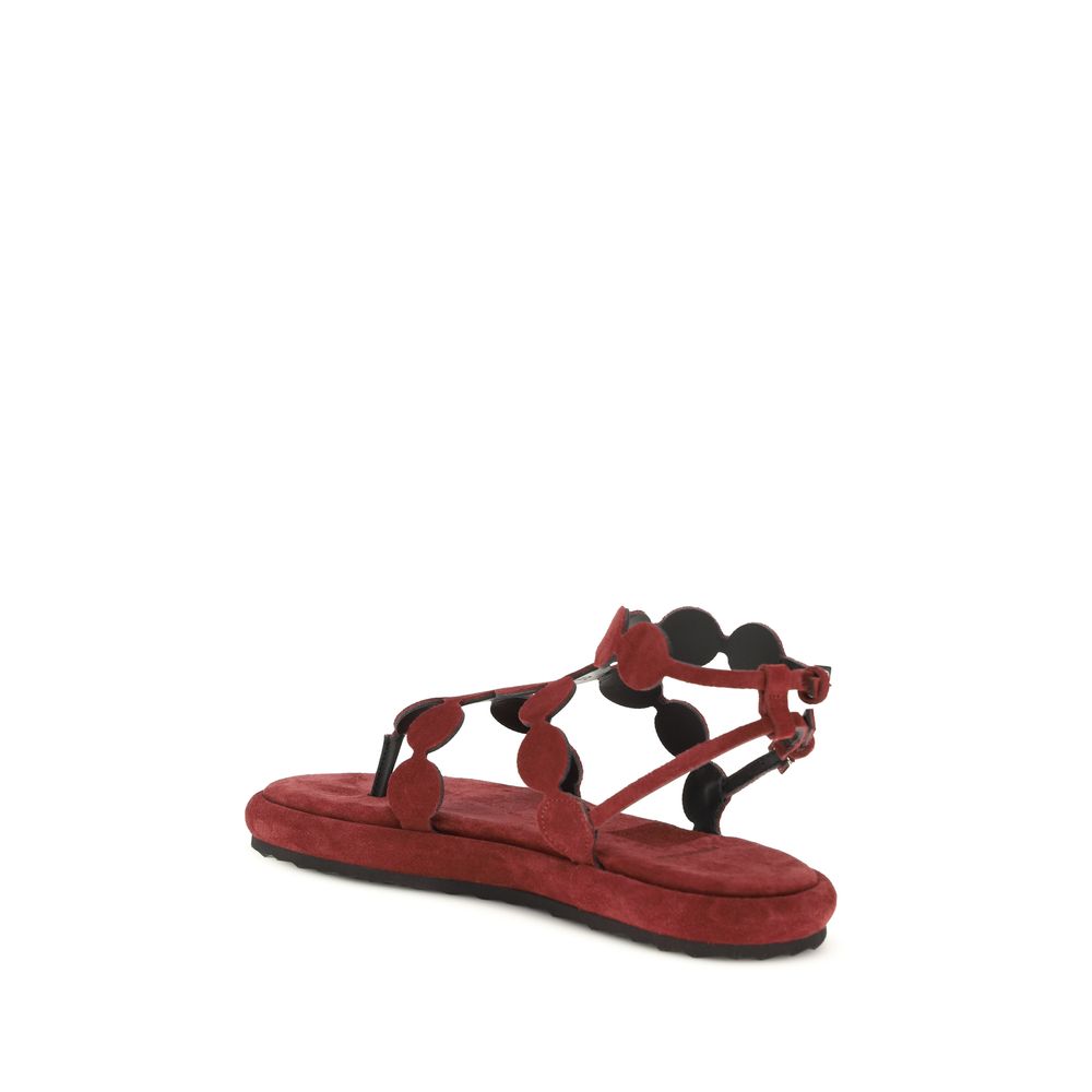 Pierre Hardy Brown Calf Leather Bos Taurus Platform Sandals - Luxe Marca