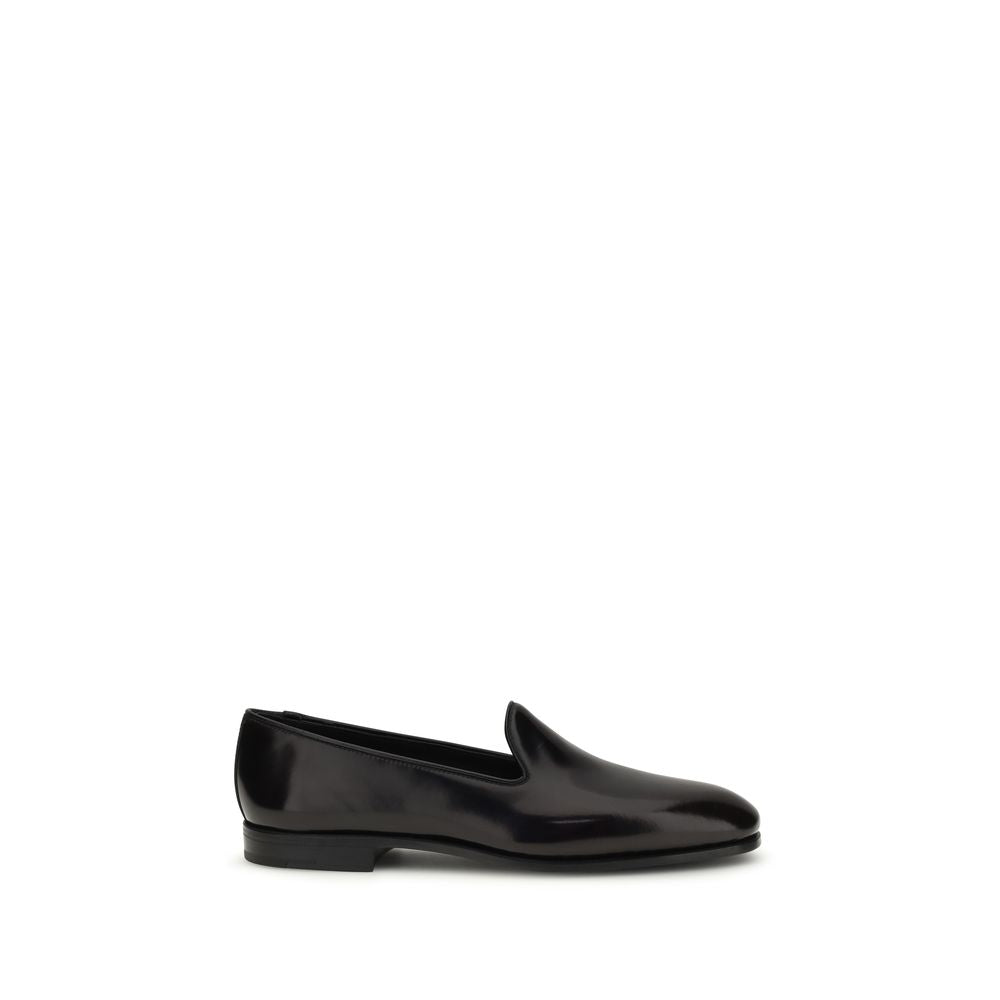 Church's Black Calf Leather Bos Taurus Slip-On Loafers - Luxe Marca