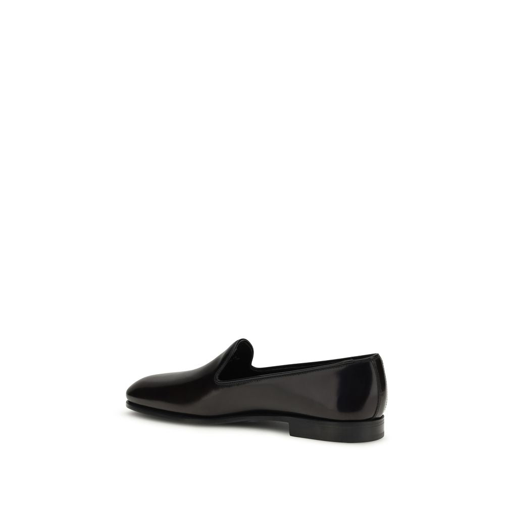 Church's Black Calf Leather Bos Taurus Slip-On Loafers - Luxe Marca