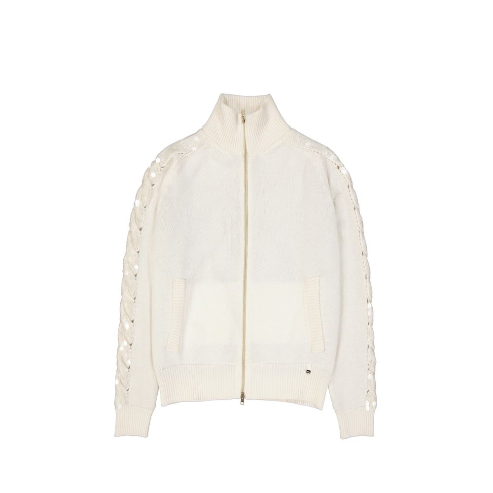 Herno White Cashmere Cardigan - Luxe Marca