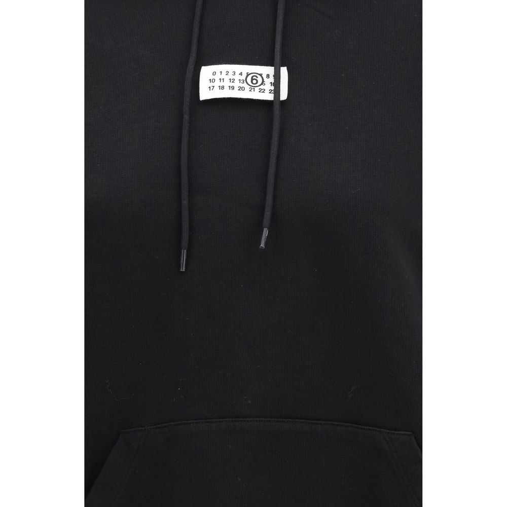 MM6 Black Cotton Sweatshirt - Luxe Marca
