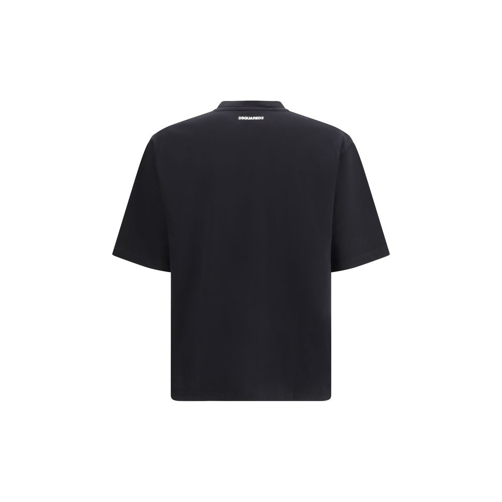 Dsquared² Black Cotton T-Shirt - Luxe Marca