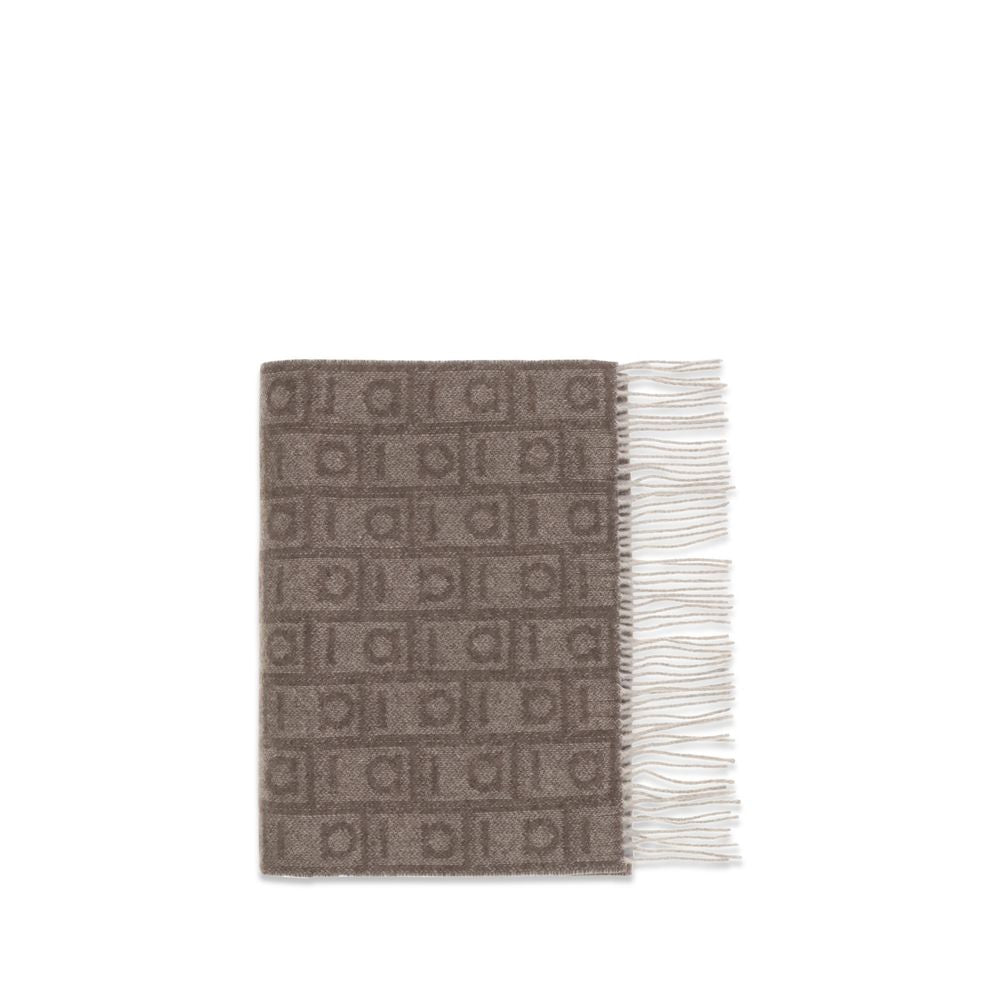 Ferragamo Brown Cashmere Scarf - Luxe Marca