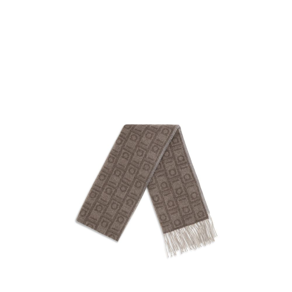 Ferragamo Brown Cashmere Scarf - Luxe Marca