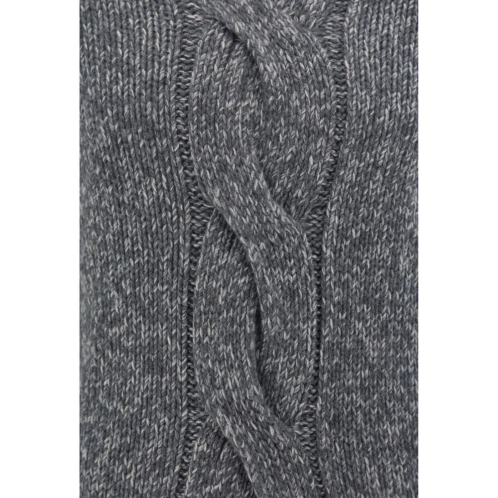 Brunello Cucinelli Gray Cashmere Sweater - Luxe Marca