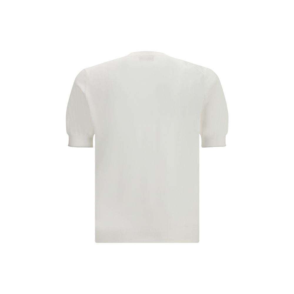 Brunello Cucinelli White Cotton T-Shirt - Luxe Marca