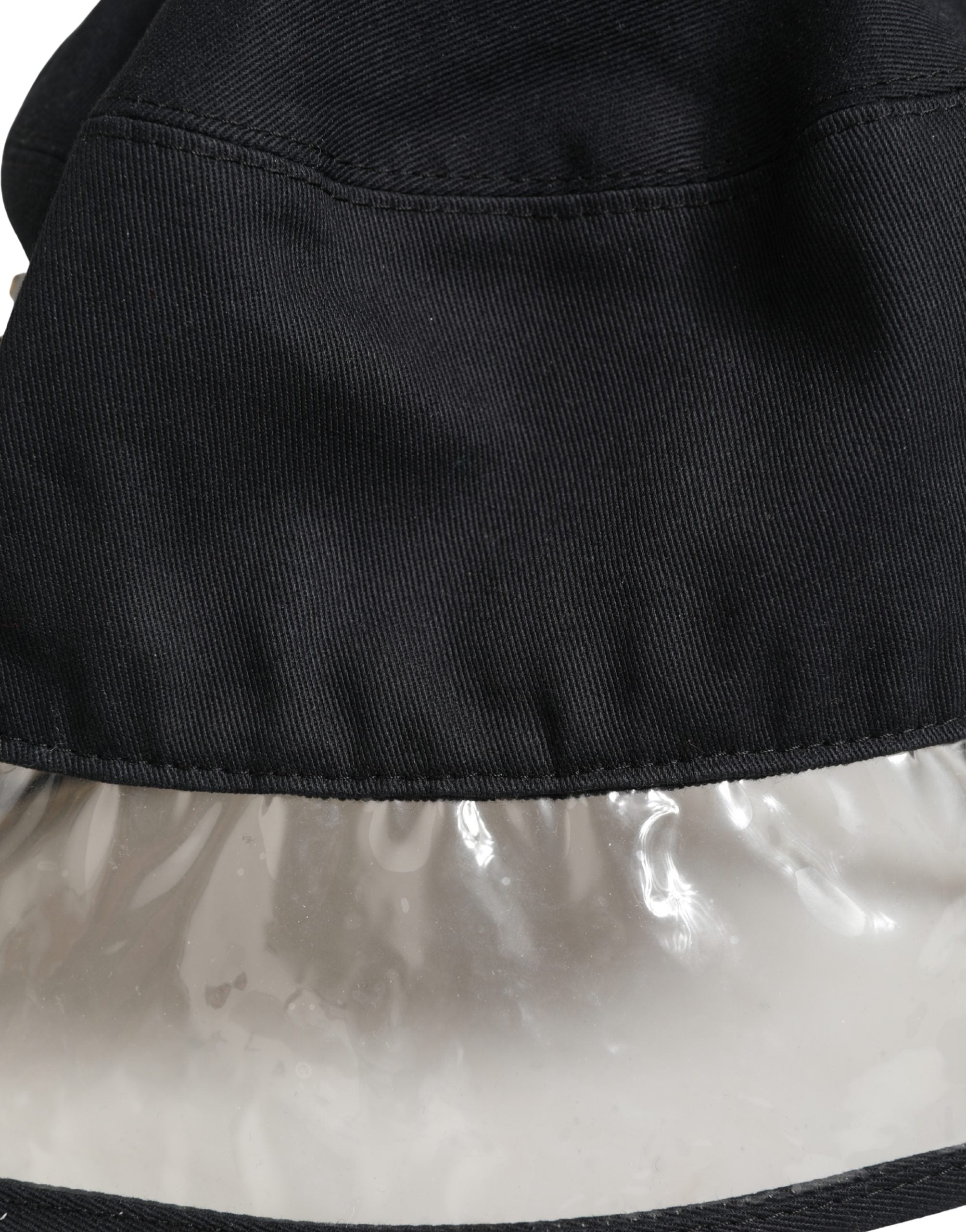 Dolce & Gabbana Black Cotton Plastic Fisherman Bucket Capello Hat - Luxe Marca