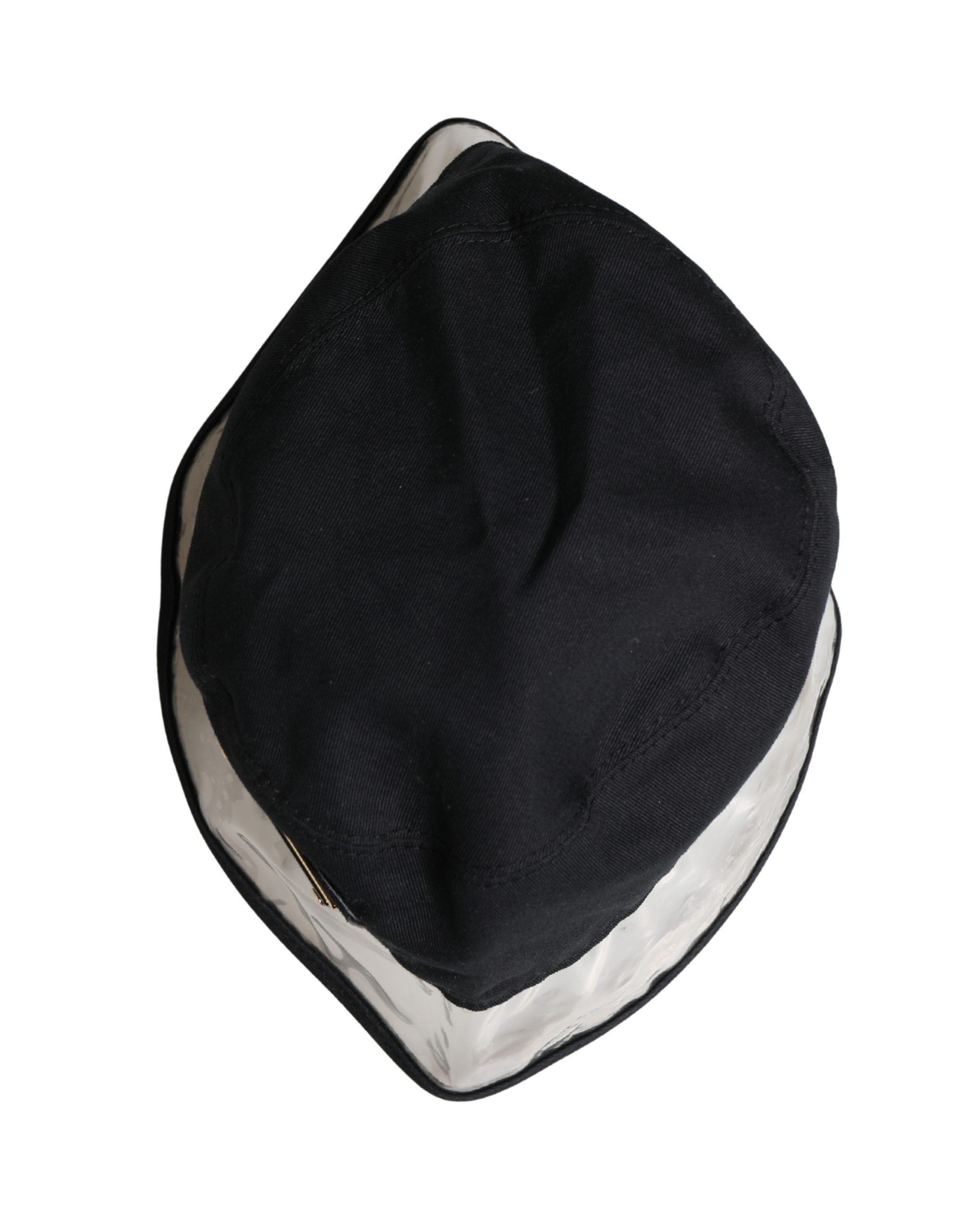 Dolce & Gabbana Black Cotton Plastic Fisherman Bucket Capello Hat - Luxe Marca