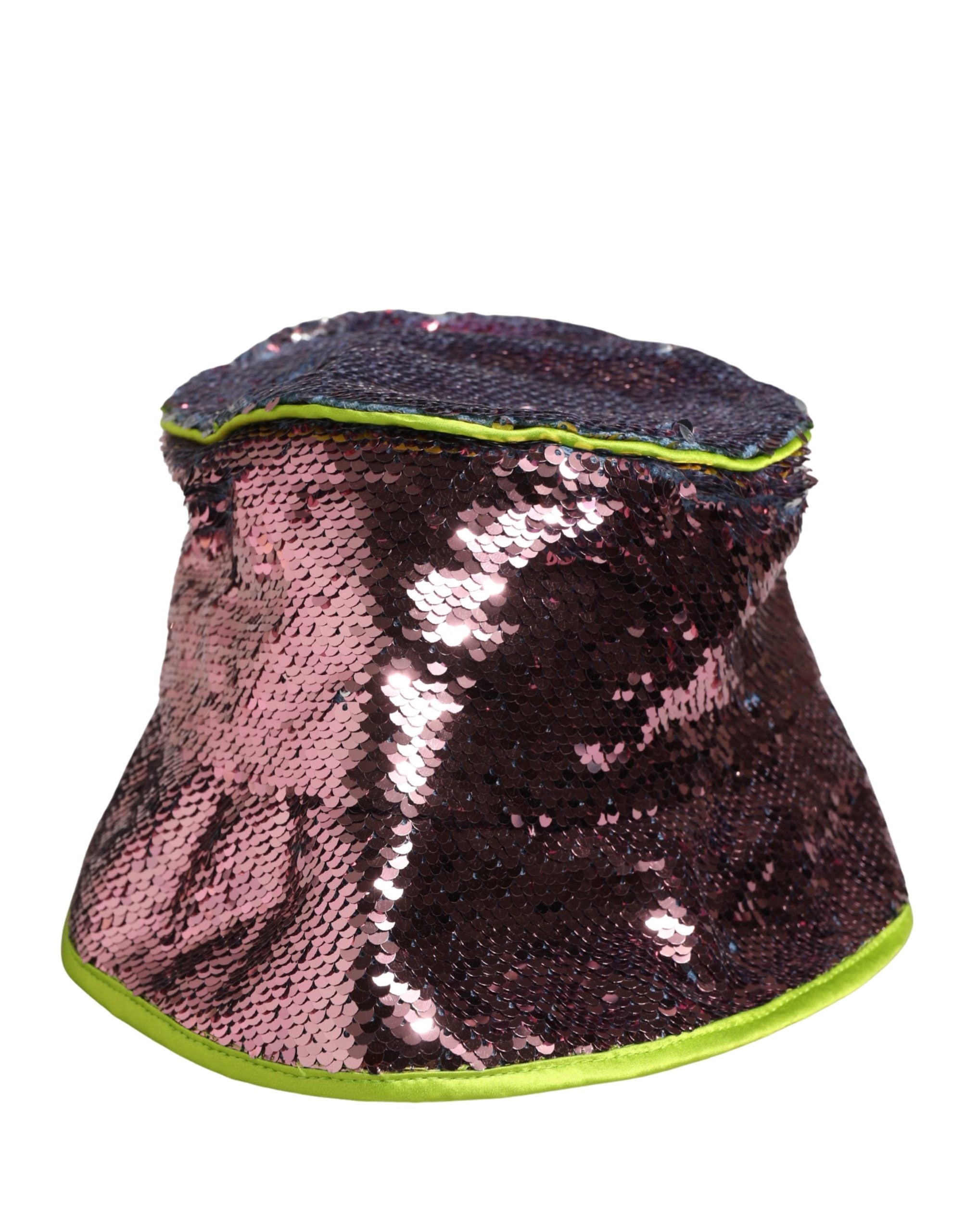 Dolce & Gabbana Men Purple Sequined Bucket Fisherman Capello Hat