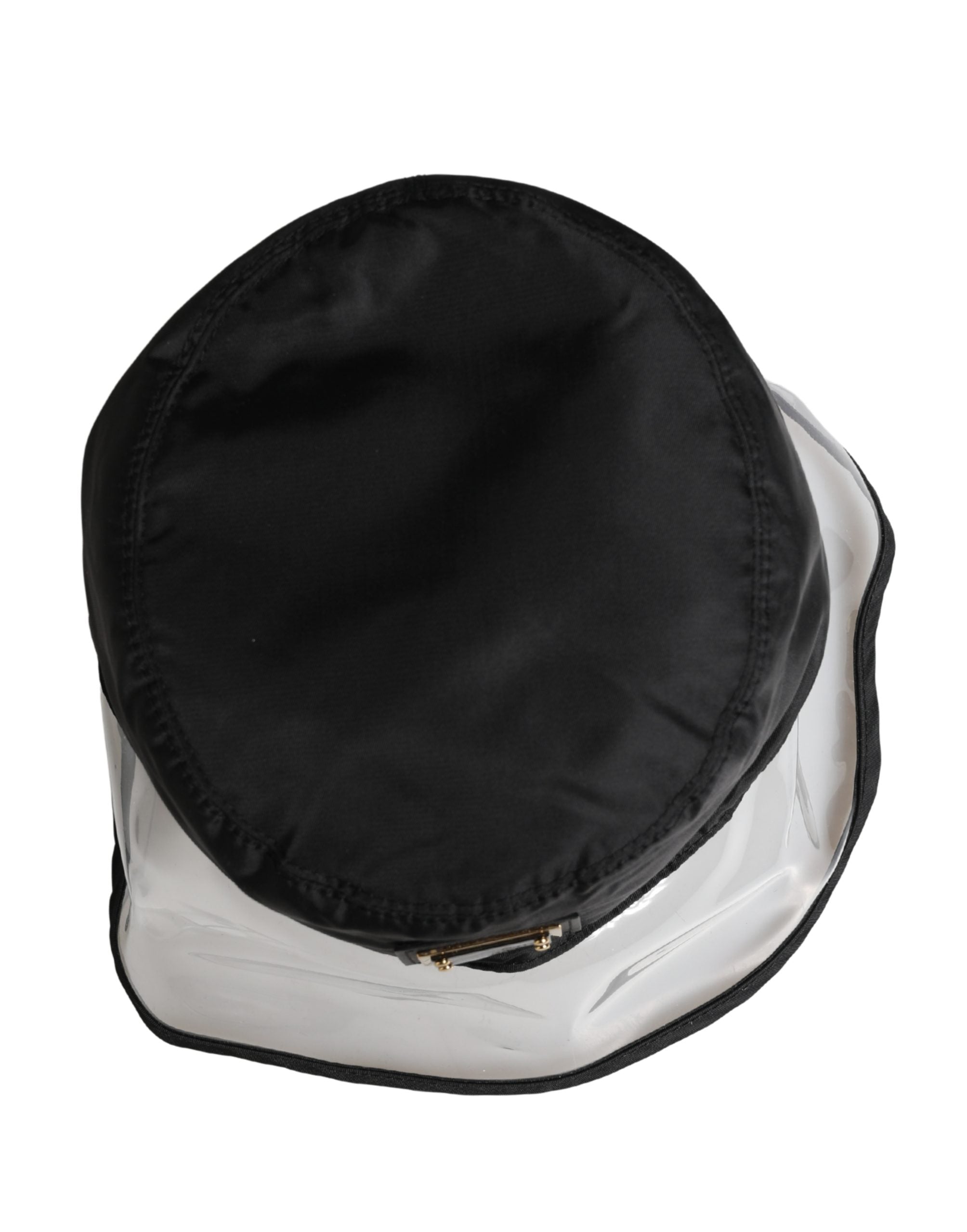 Dolce & Gabbana Men Black Plastic Fisherman Bucket Capello Hat - Luxe Marca