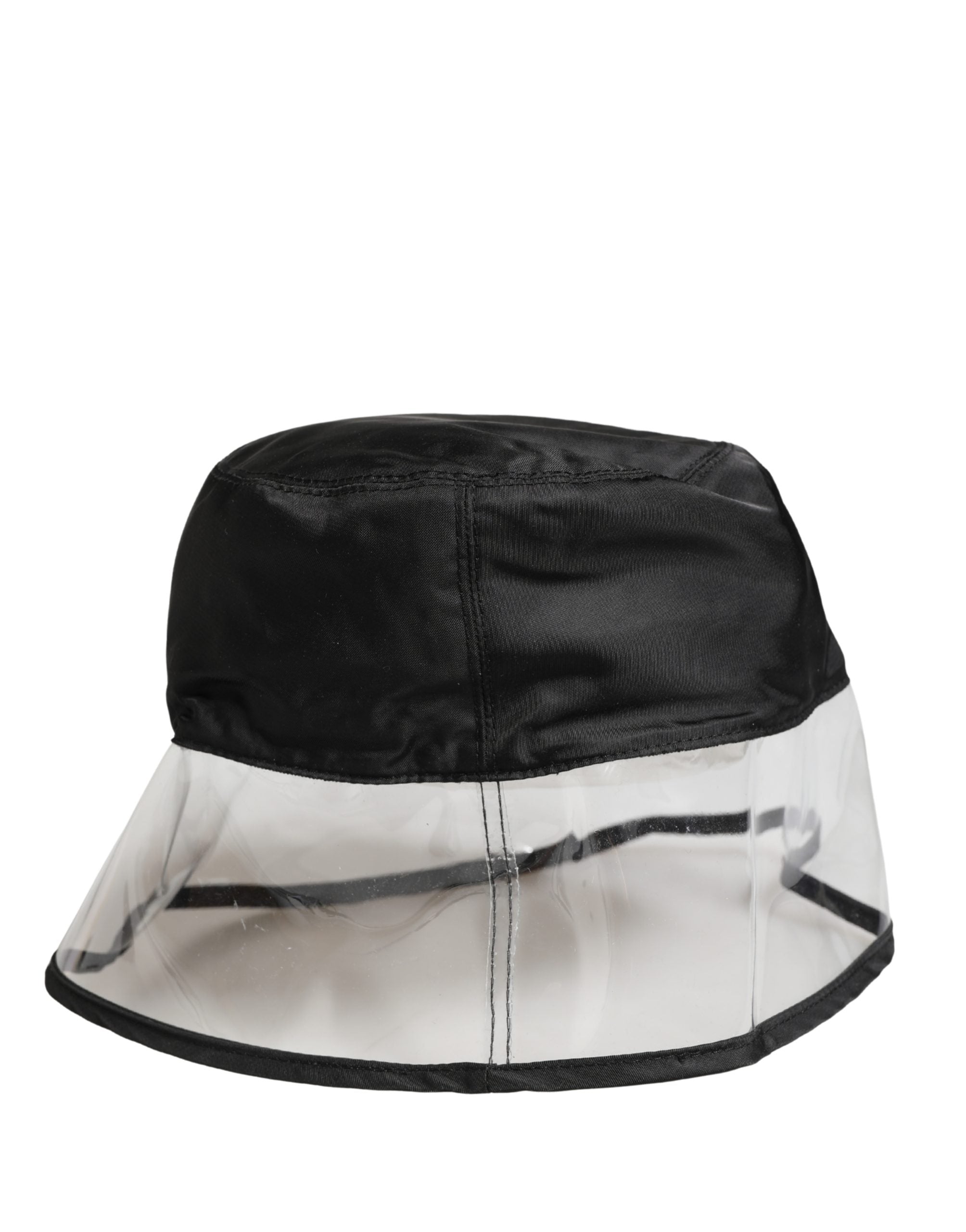 Dolce & Gabbana Men Black Plastic Fisherman Bucket Capello Hat - Luxe Marca