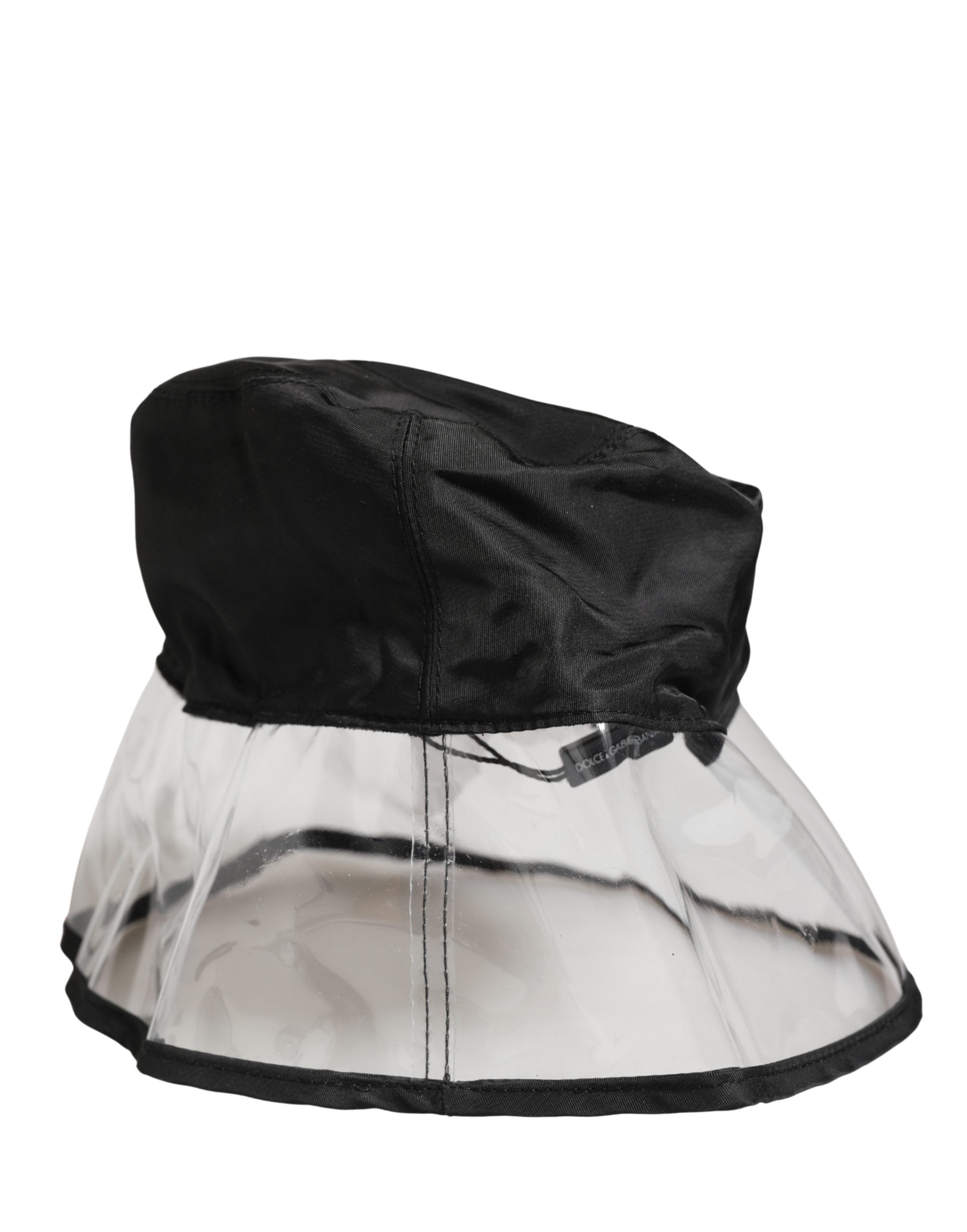 Dolce & Gabbana Men Black Plastic Fisherman Bucket Capello Hat - Luxe Marca