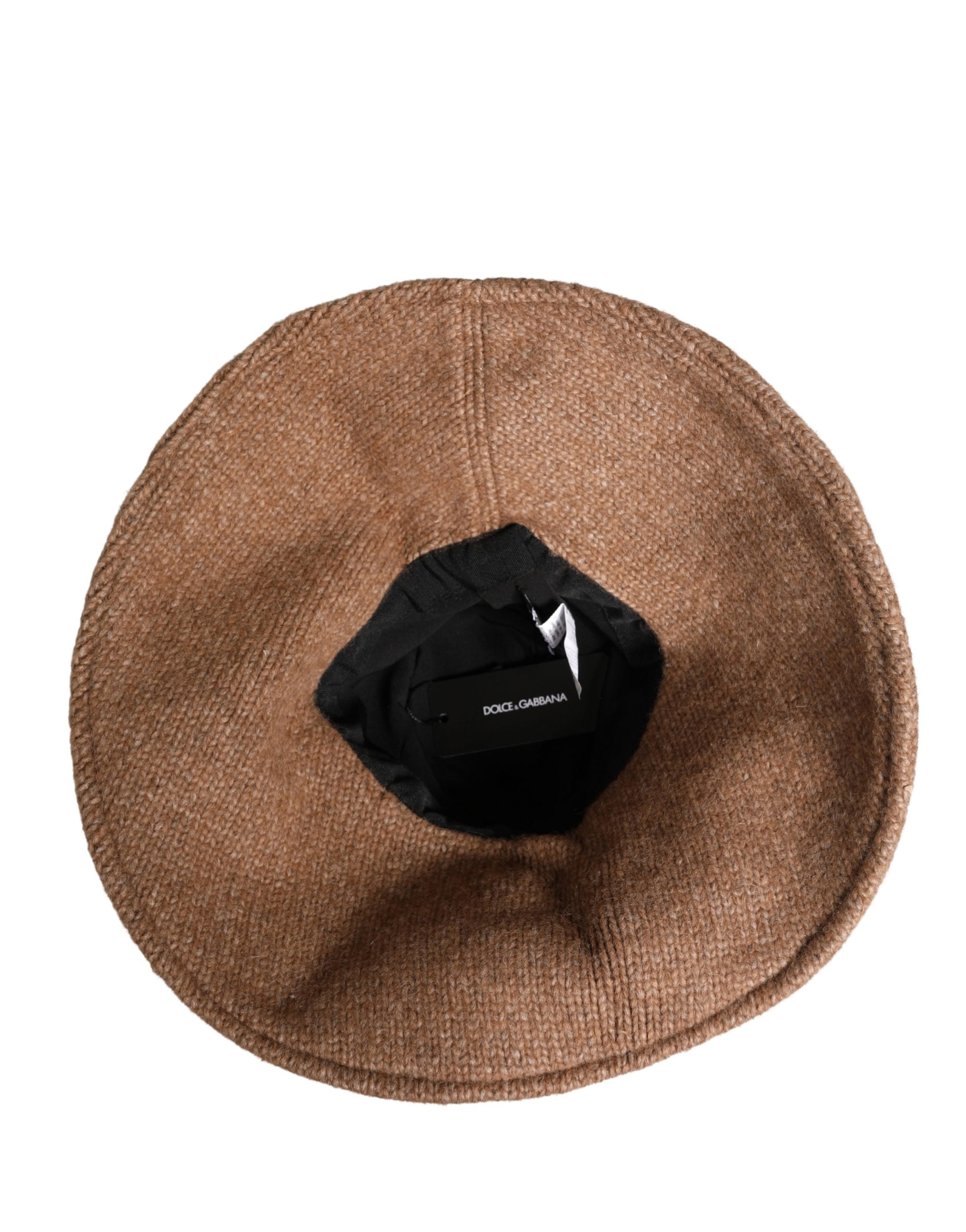 Dolce & Gabbana Brown Llama Wool Women Knitted Capello Hat