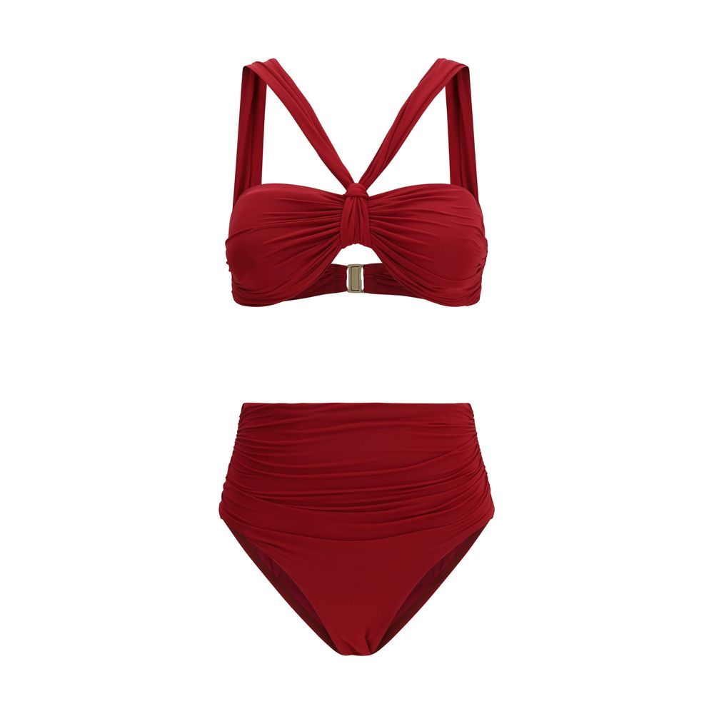 Zimmermann Bordeaux Polyester Bikini - Luxe Marca