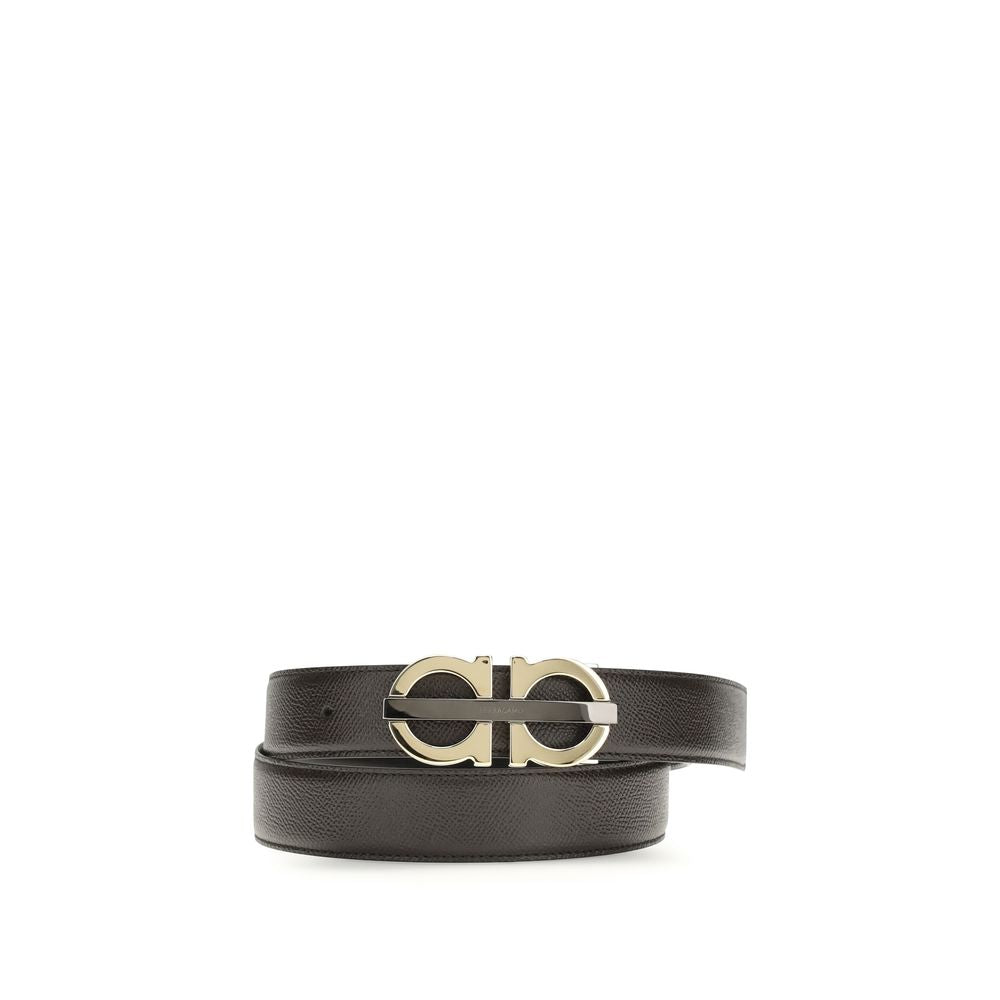 Ferragamo Brown Calf Leather Bos Taurus Regular Belt - Luxe Marca