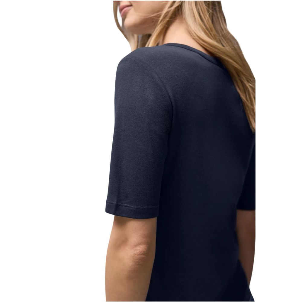 Street One Blue Cotton T-Shirt