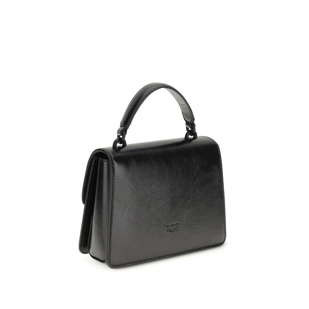 PINKO Black Goatskin Shoulder Bag - Luxe Marca