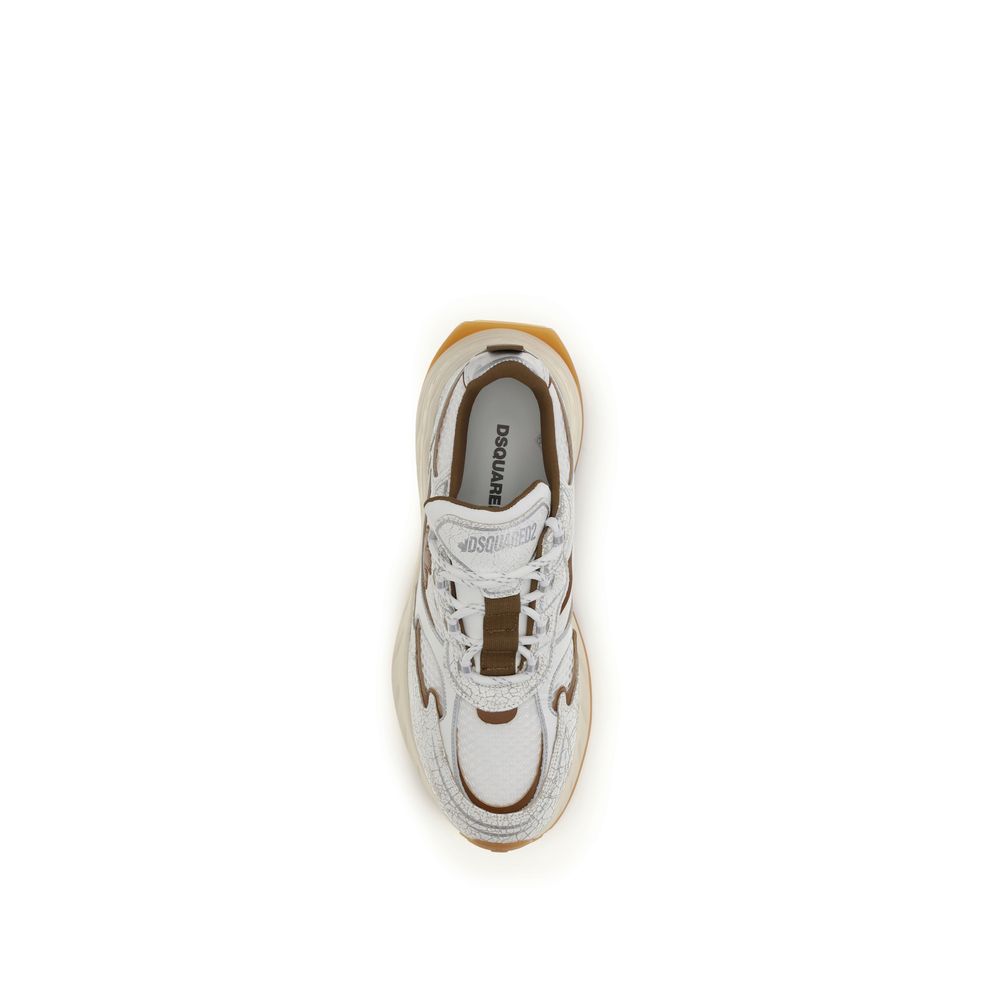 حذاء رياضي Dsquared² أبيض من جلد عجل بوس تاوروس