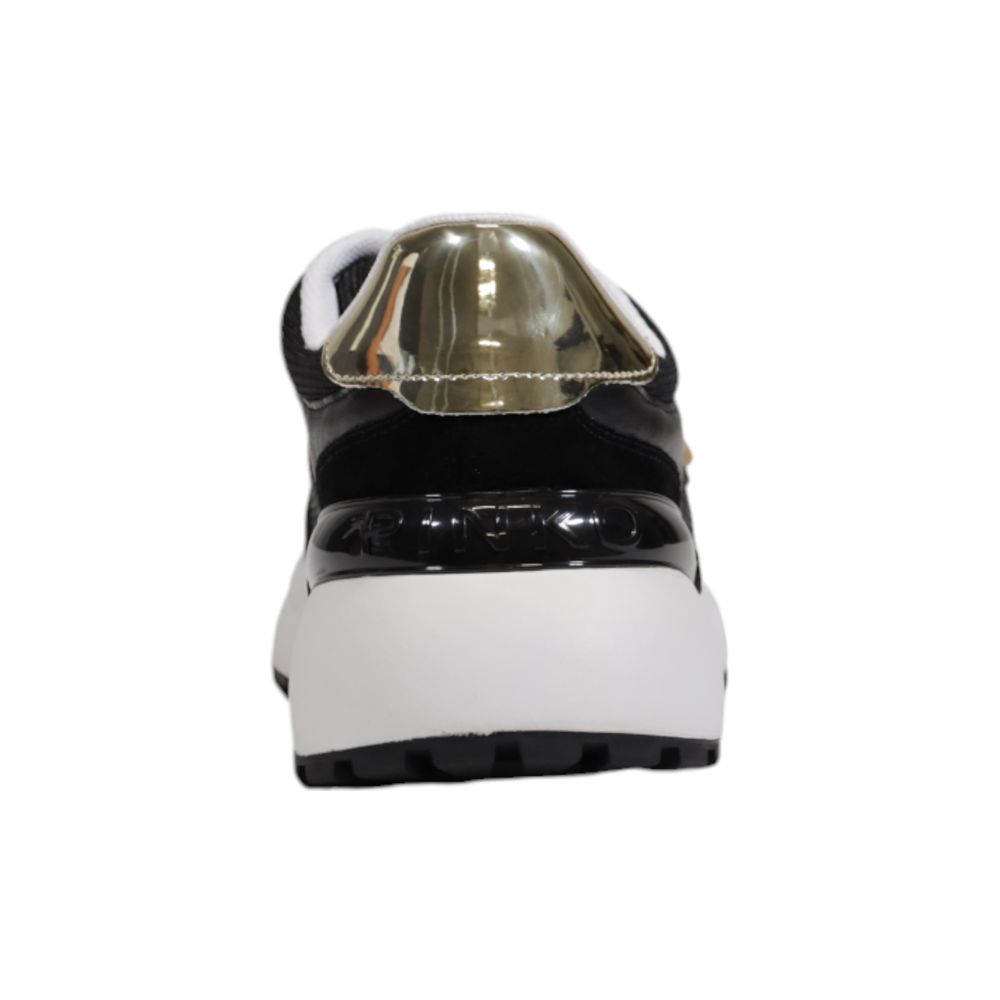 أحذية سنيكرز بينكو (PINKO) جلد أسود قصيرة