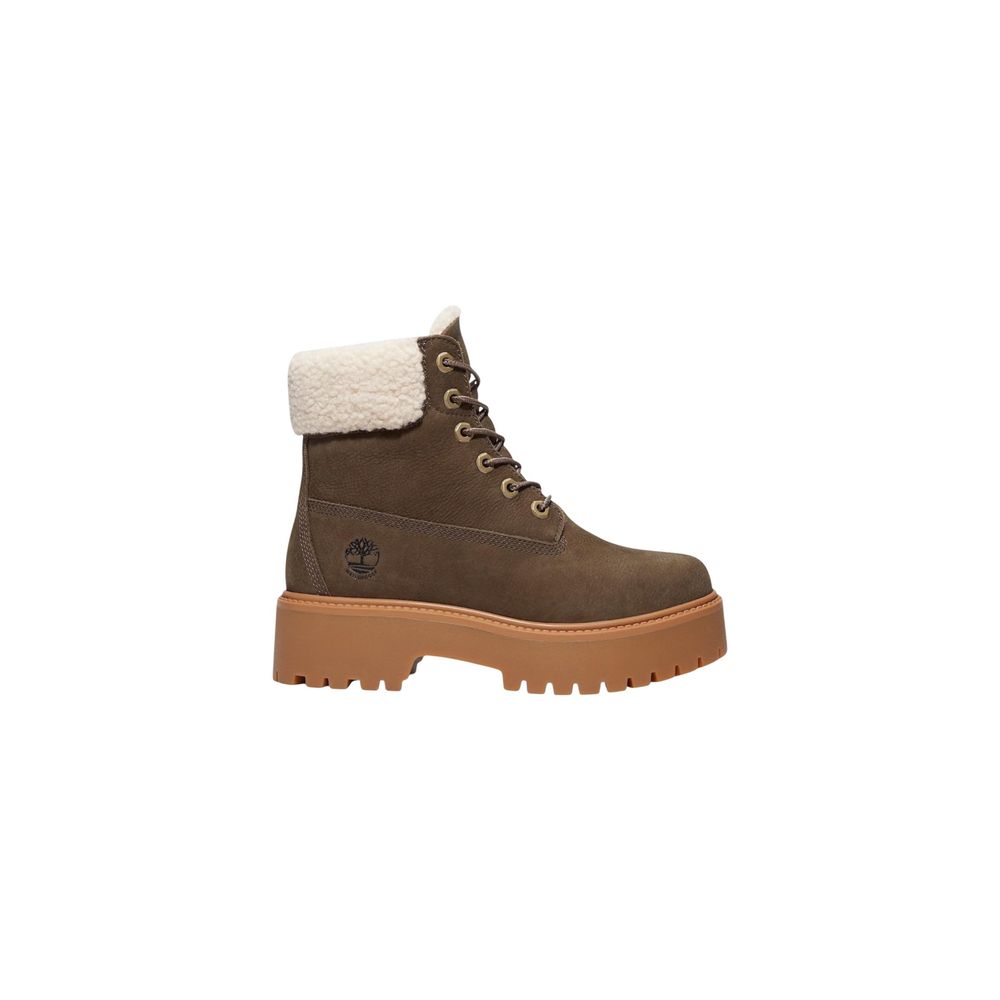 Timberland Brown Recycled Leather Lace-Up Boots - Luxe Marca