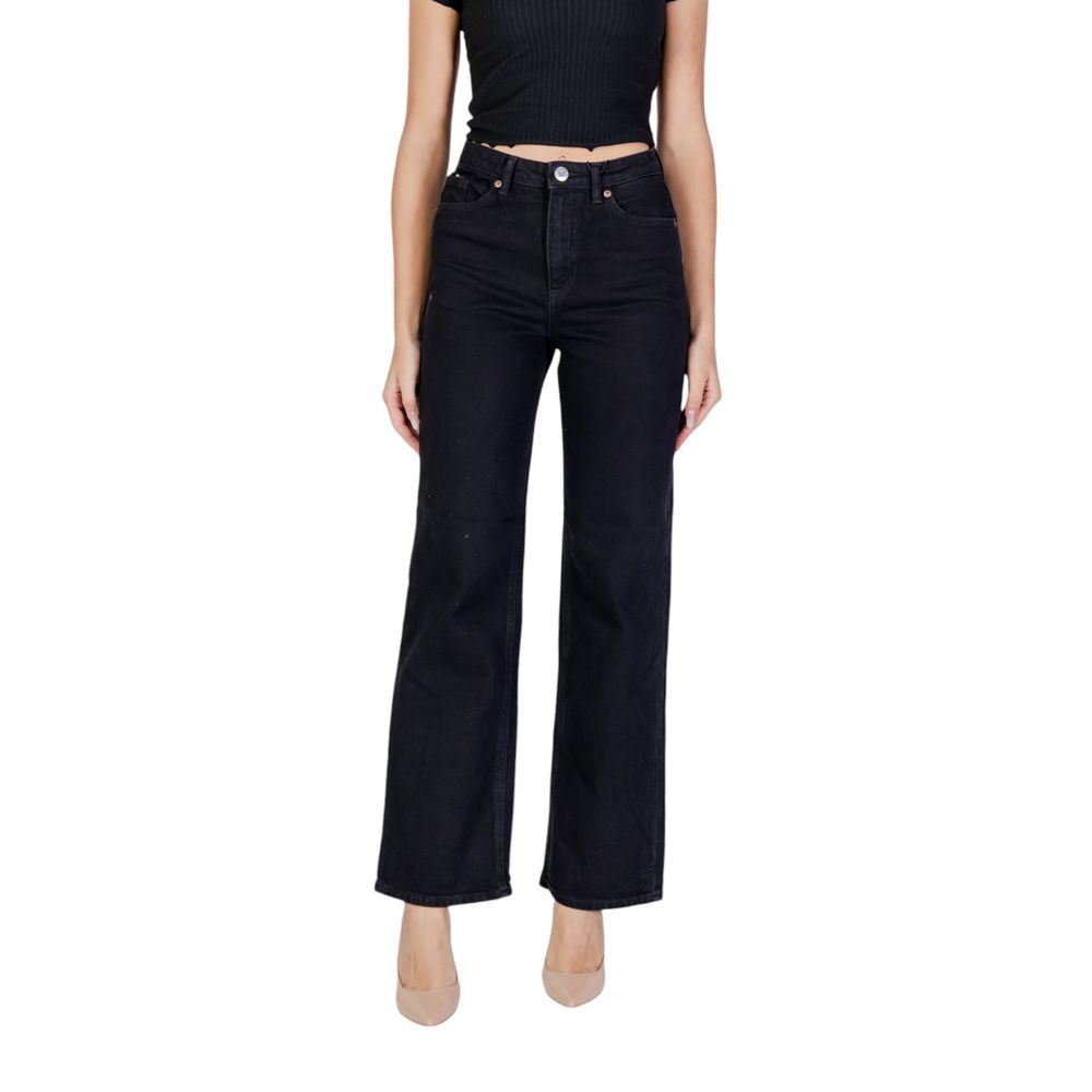 Vero Moda Black Cotton Mom Jeans - Luxe Marca
