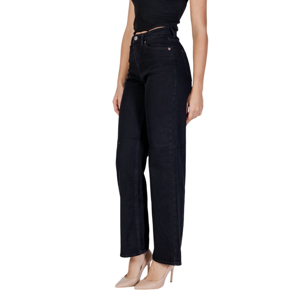 Vero Moda Black Cotton Mom Jeans - Luxe Marca