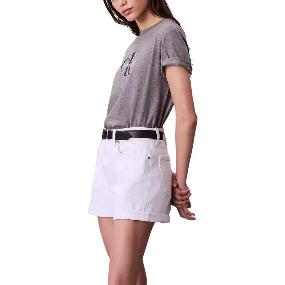 تيشيرت قطني رمادي من كالفن كلاين جينز