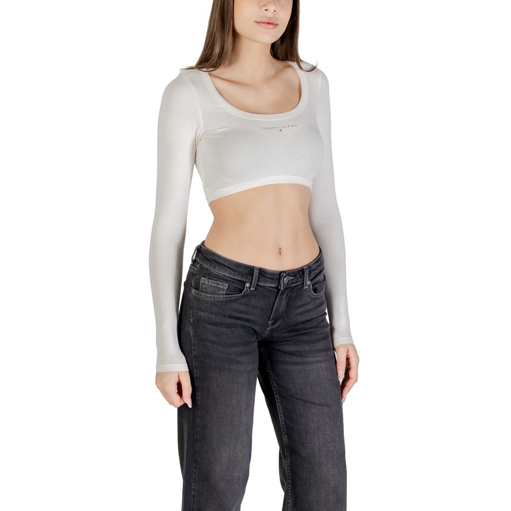 Tommy Hilfiger Jeans White Recycled Cotton Sportswear
