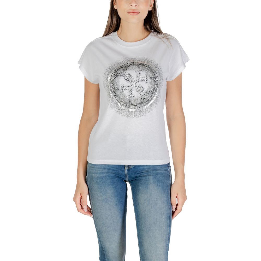 Guess White Cotton T-Shirt