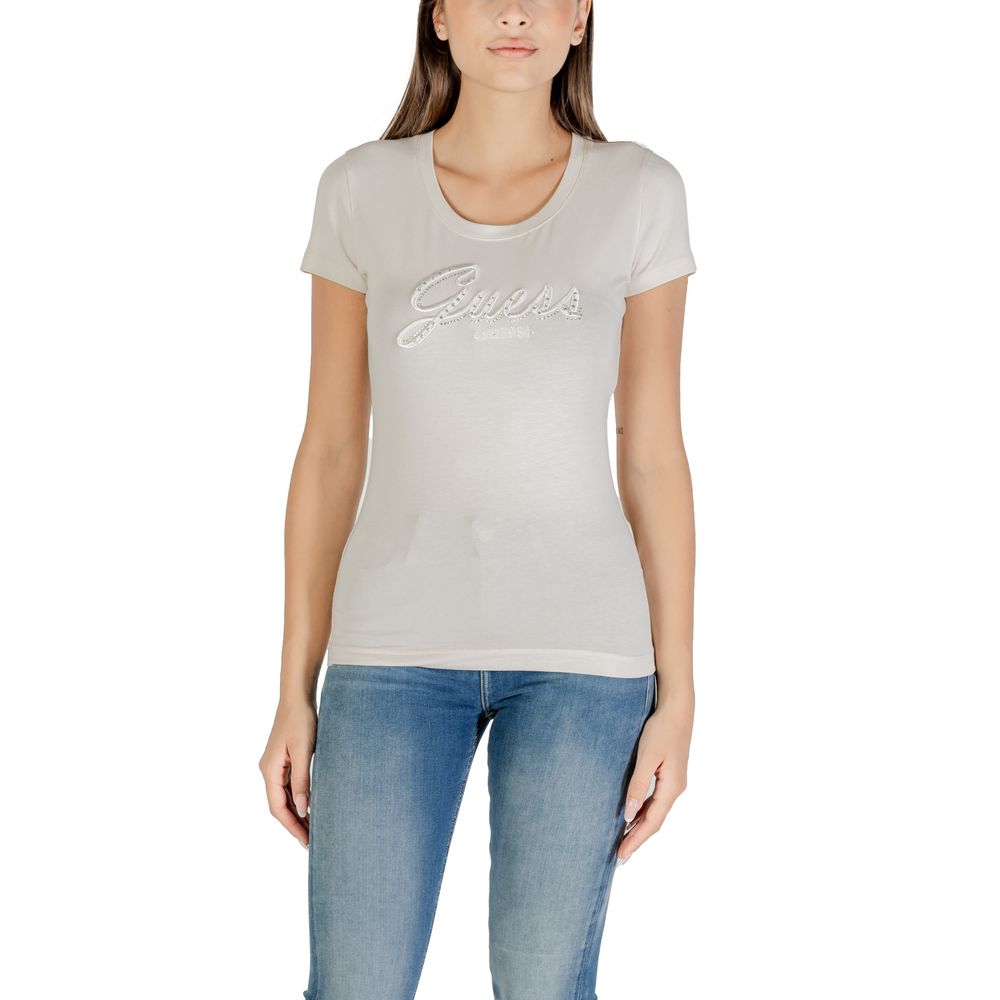 Guess Beige Cotton T-Shirt