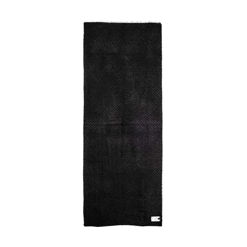 Armani Exchange Black Viscose Scarf