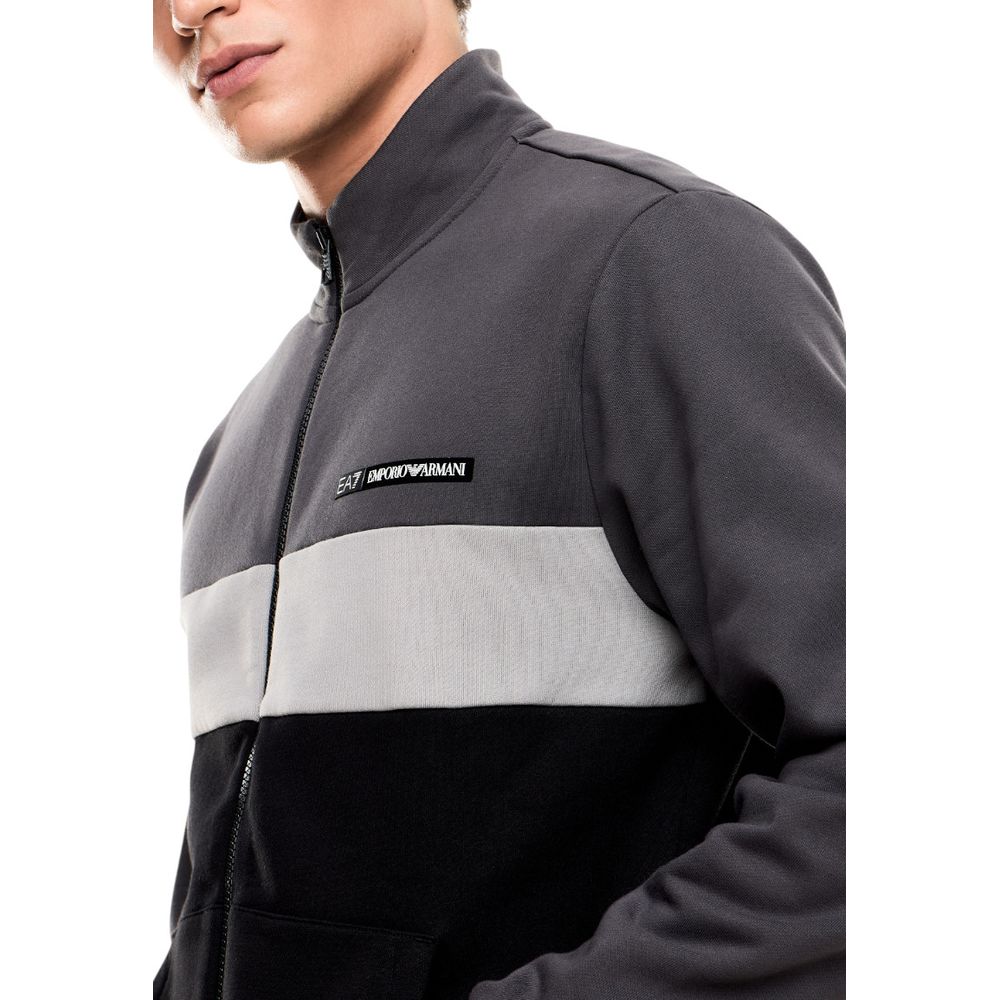 بدلة رياضية قطنية سوداء من EA7 Emporio Armani