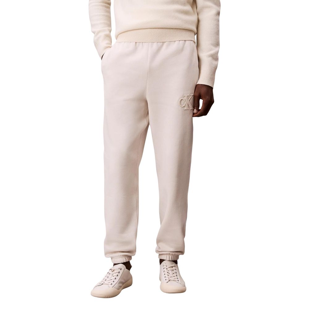 Calvin Klein Jeans Beige Cotton Joggers (Workout Pants)
