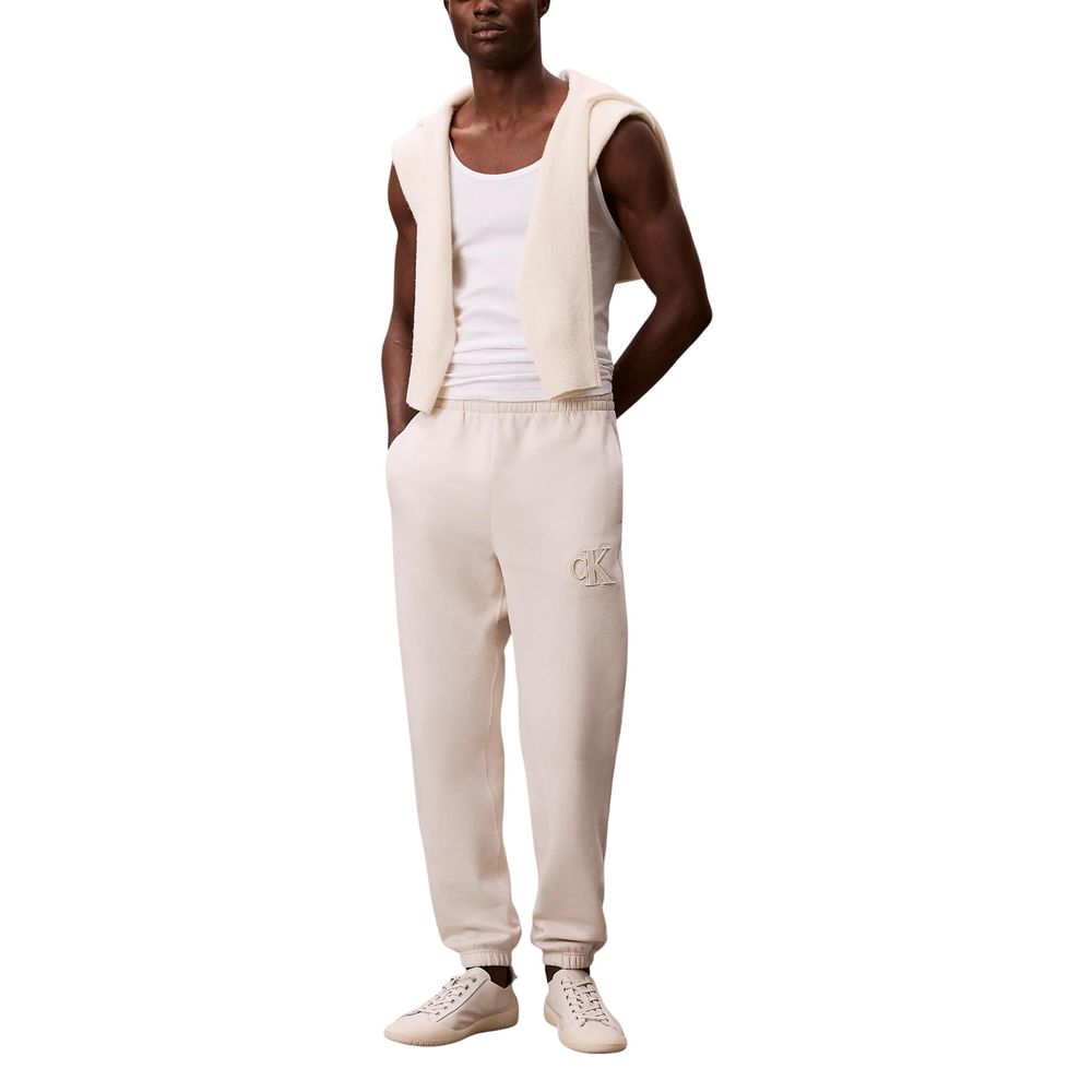 Calvin Klein Jeans Beige Cotton Joggers (Workout Pants)
