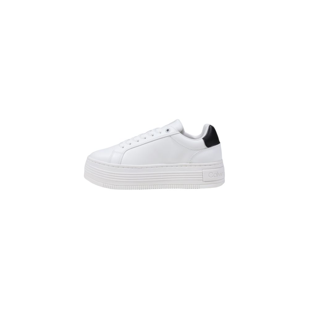 Calvin Klein Jeans White Leather Low Top Sneakers