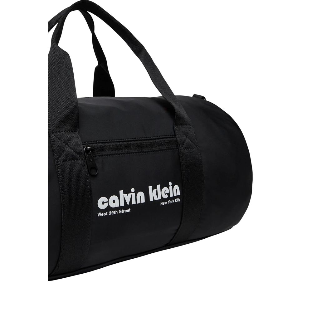Calvin Klein Black Recycled Polyester Duffel Bag