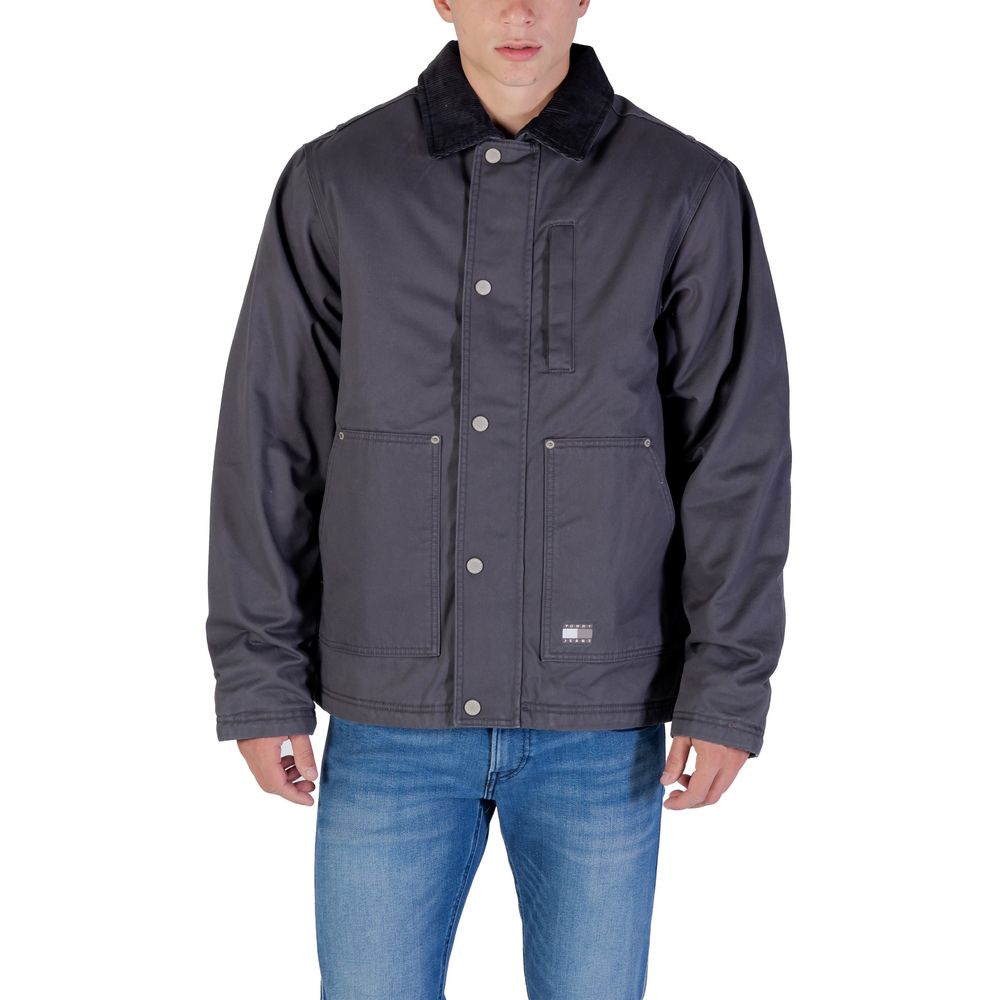 Tommy Hilfiger Jeans Gray Recycled Cotton Denim Jacket