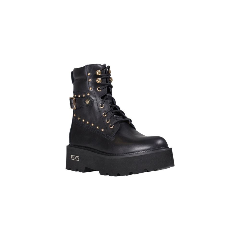 Cult Black Leather Lace-Up Boots