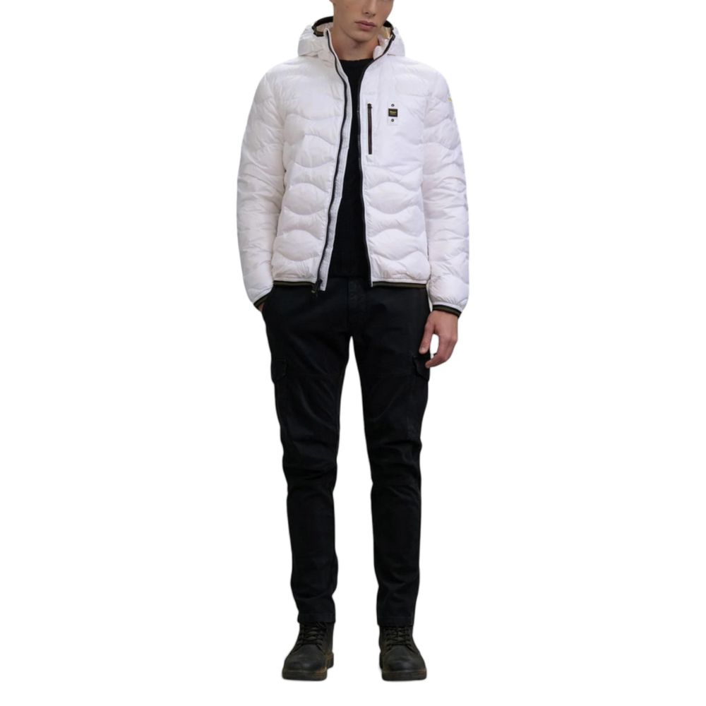 Blauer White Polyamide Full-Length Jacket
