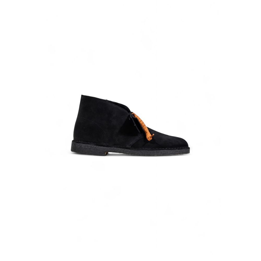 Clarks Black Suede Leather Lace-Up Boots