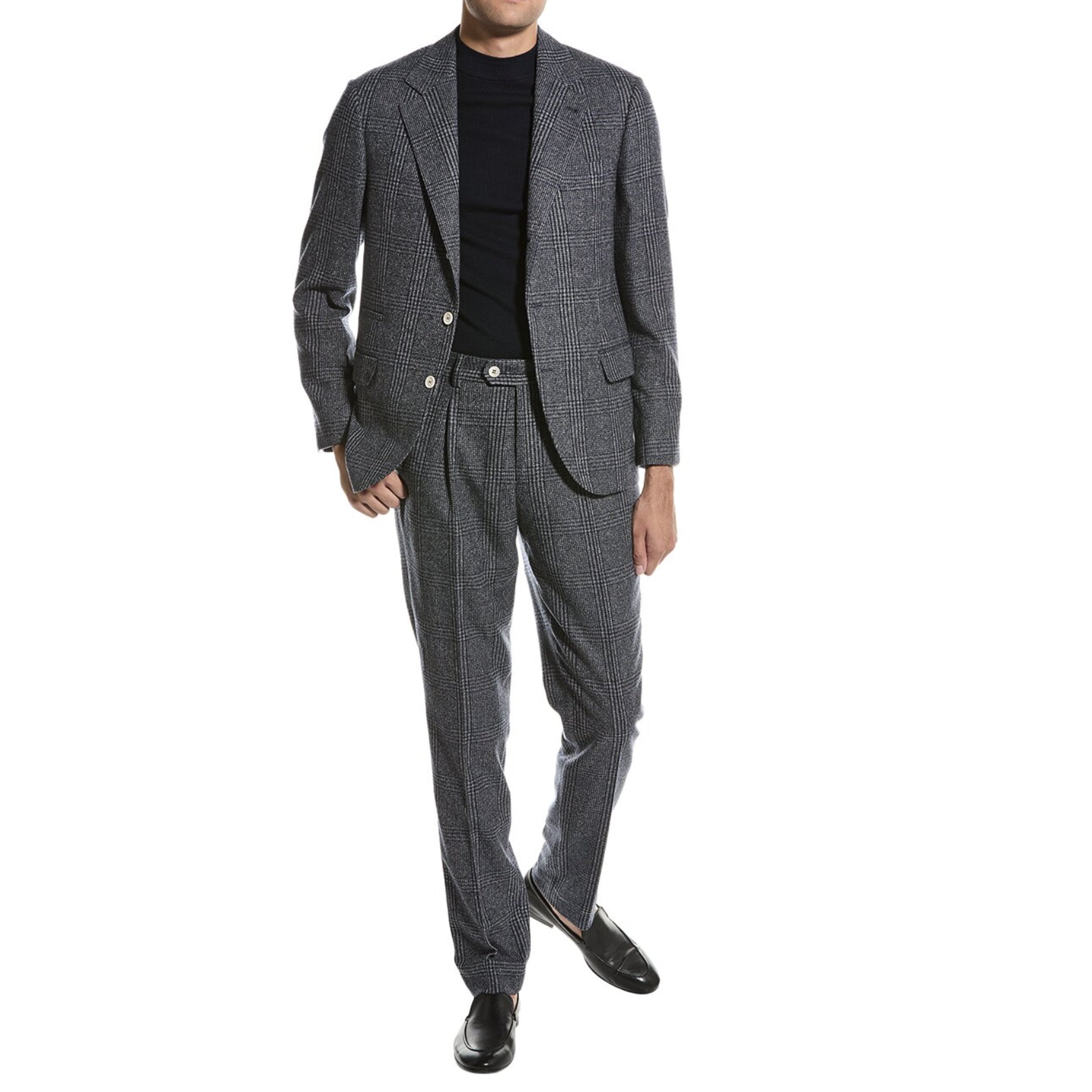 Brunello Cucinelli Blue Wool Two-Piece Suit