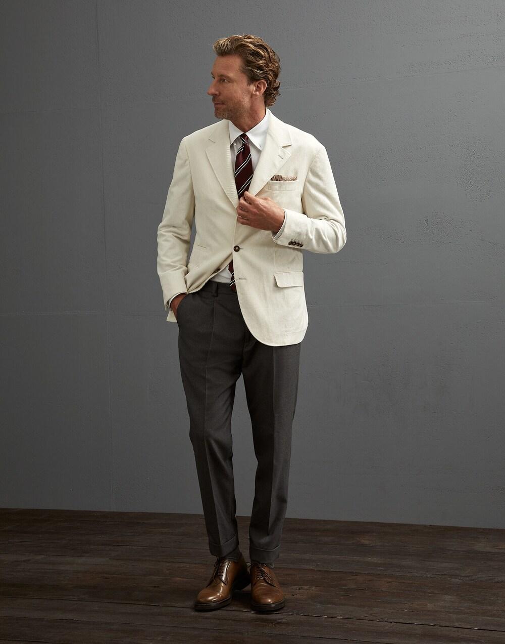 Brunello Cucinelli White Cotton Blazer