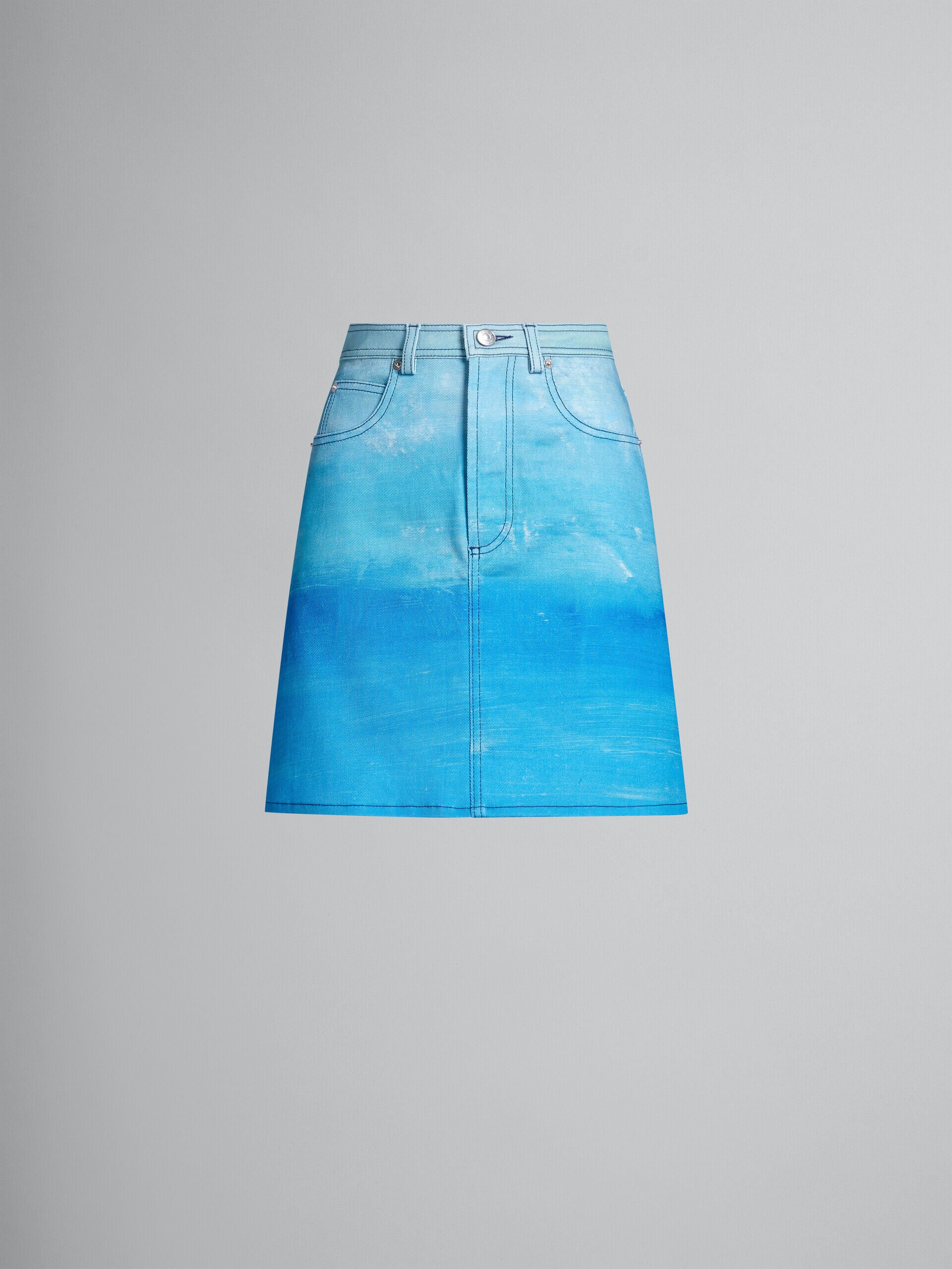 Marni Blue Denim Skirt