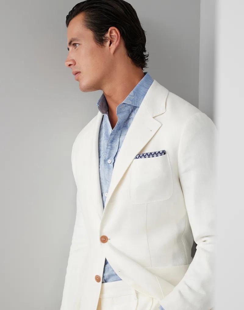 Brunello Cucinelli White Linen Blazer