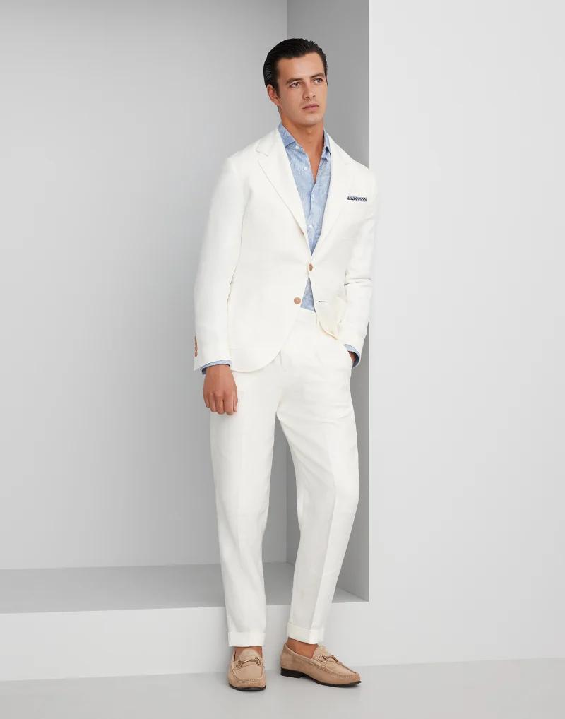 Brunello Cucinelli White Linen Blazer