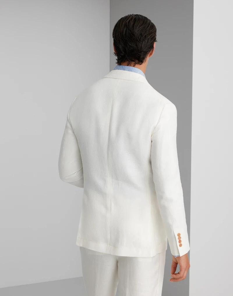 Brunello Cucinelli White Linen Blazer