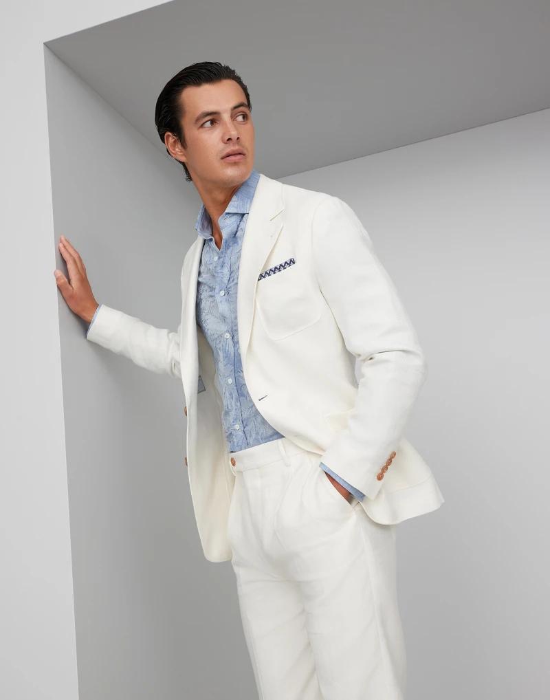 Brunello Cucinelli White Linen Blazer