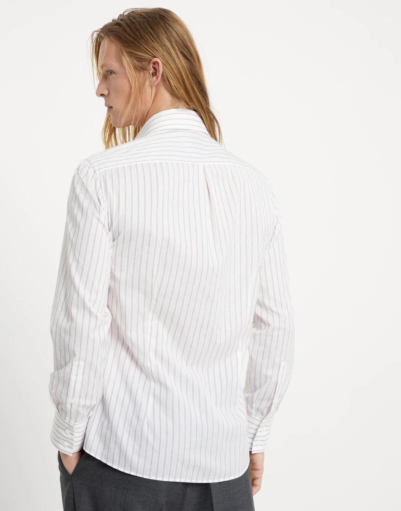 Brunello Cucinelli Purple Cotton Shirt
