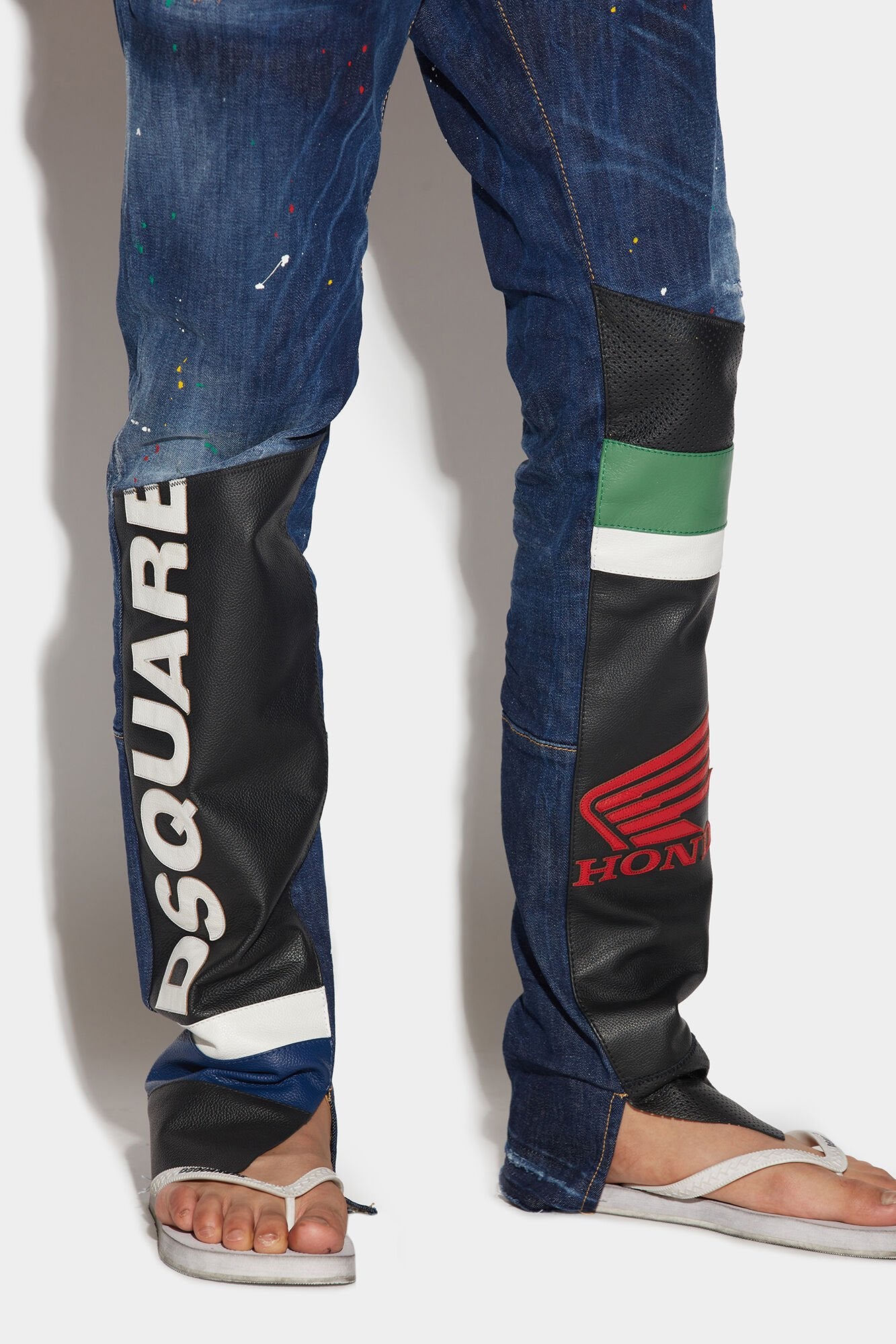 Dsquared² Blue Fibres Straight-Leg Jeans